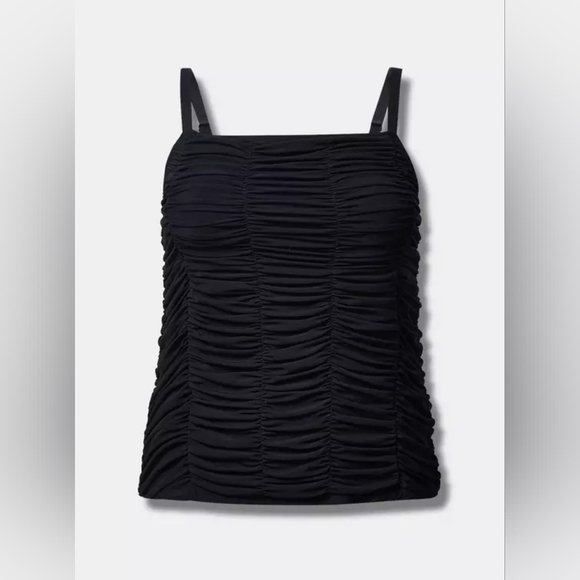 Torrid Stretch Mesh Cropped Shirred Cami 2x NWT - Picture 5 of 10